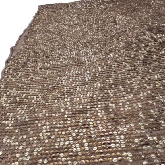 St John Couture Gold Silver Beaded Sequin Stretchy Evening Dress Size 2 RARE EUC - Picture 13 of 16